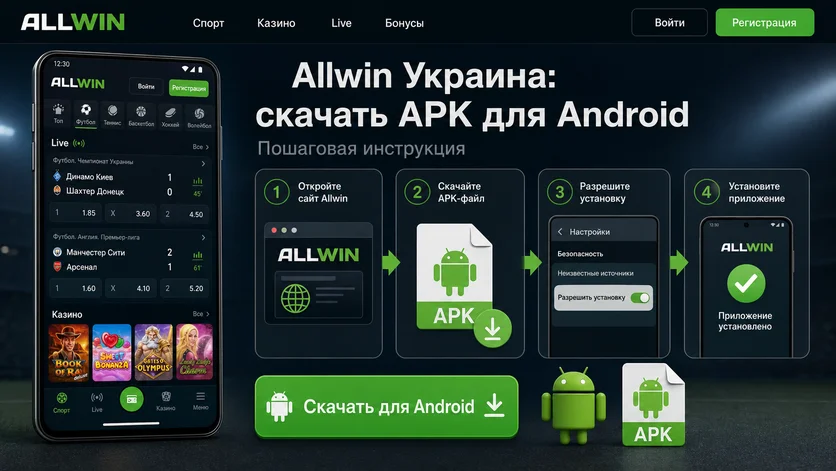 Как скачать APK Allwin Украина для Android: пошаговая инструкция из четырёх шагов